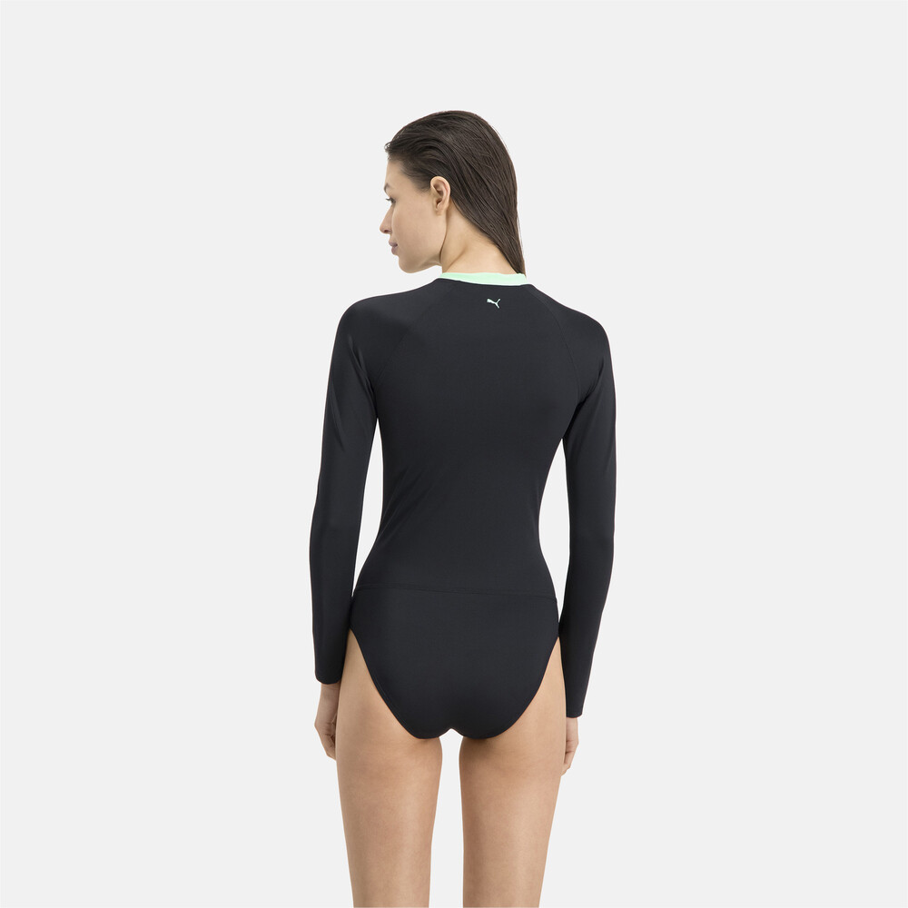

PUMA - female - Купальник PUMA Swim Women Long Sleeve Surf Suit – black/purple –, Черный