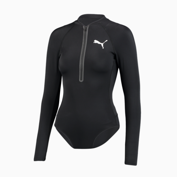 Traje de baño Mujer manga larga, black, large-MEX
