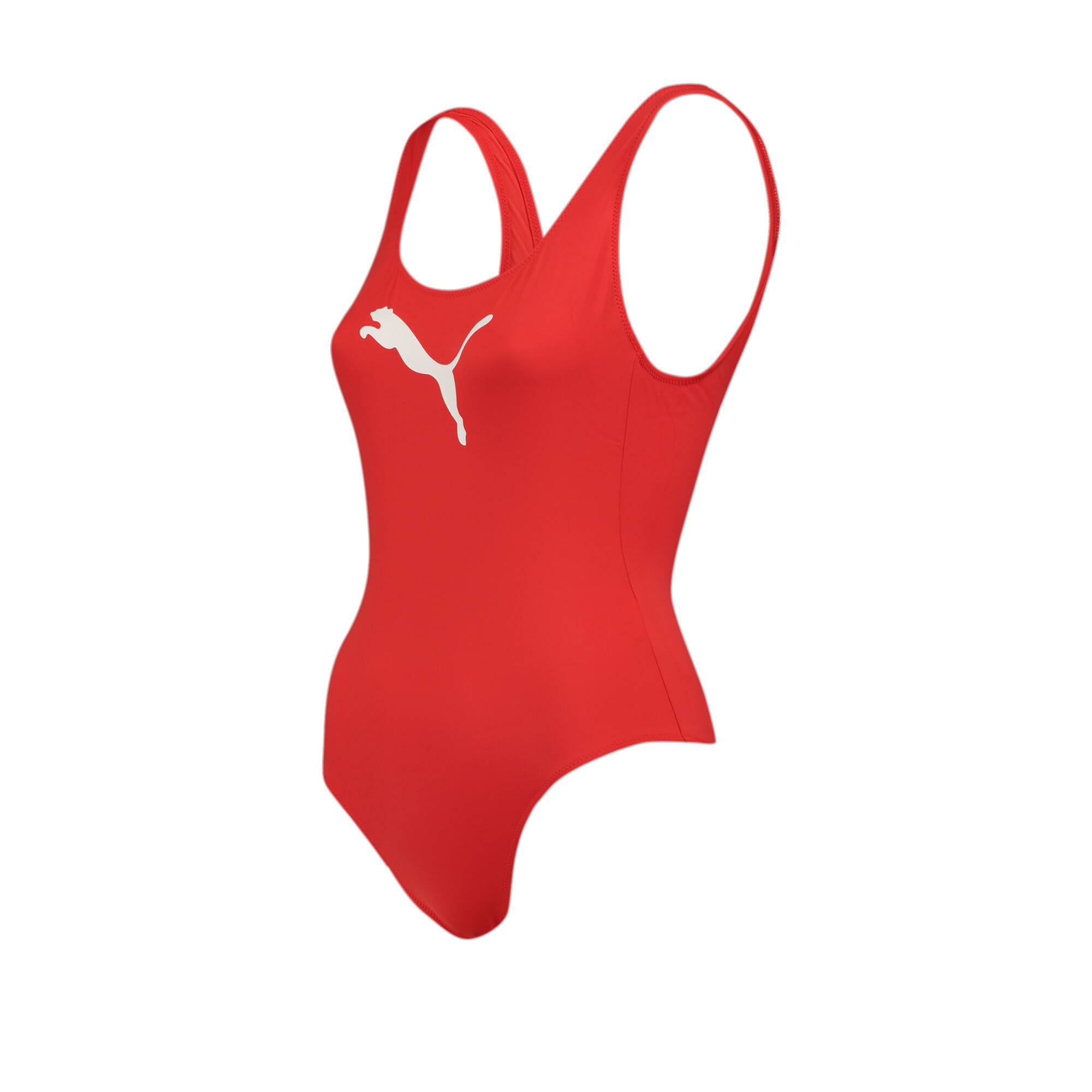 Women's Puma Swim's 1 Piece Swimsuit, Red, Size S, Sport