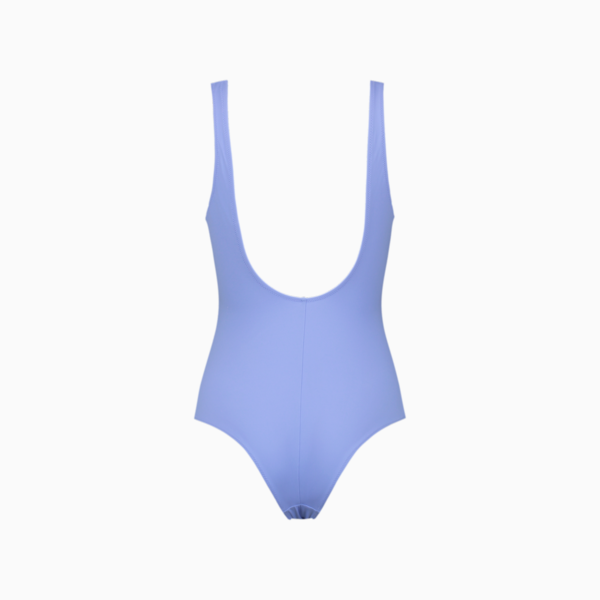 PUMA Swim Women's 1 Piece Swimsuit, purple magic, large-MEX