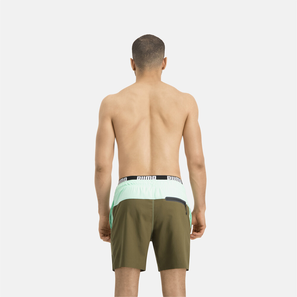 

PUMA - male - Шорты для плавания PUMA Swim Men Logo Medium Length Swim Shorts – olive/mint –, Зеленый