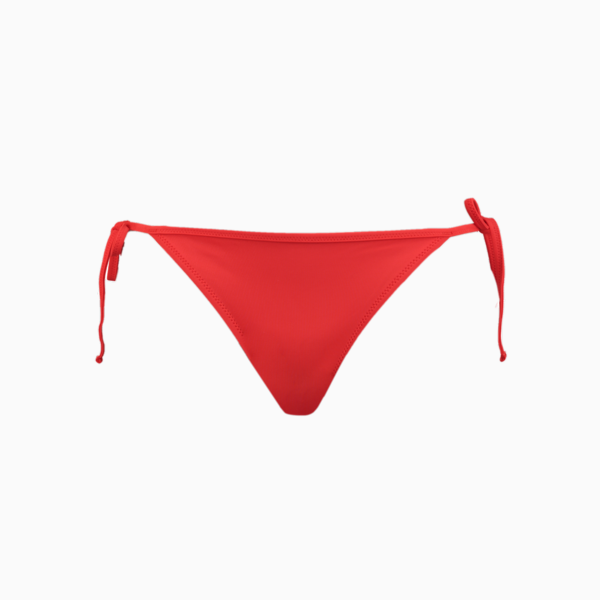 PUMA Swim Women's Bikini Bottoms Side Tie, red, large-MEX