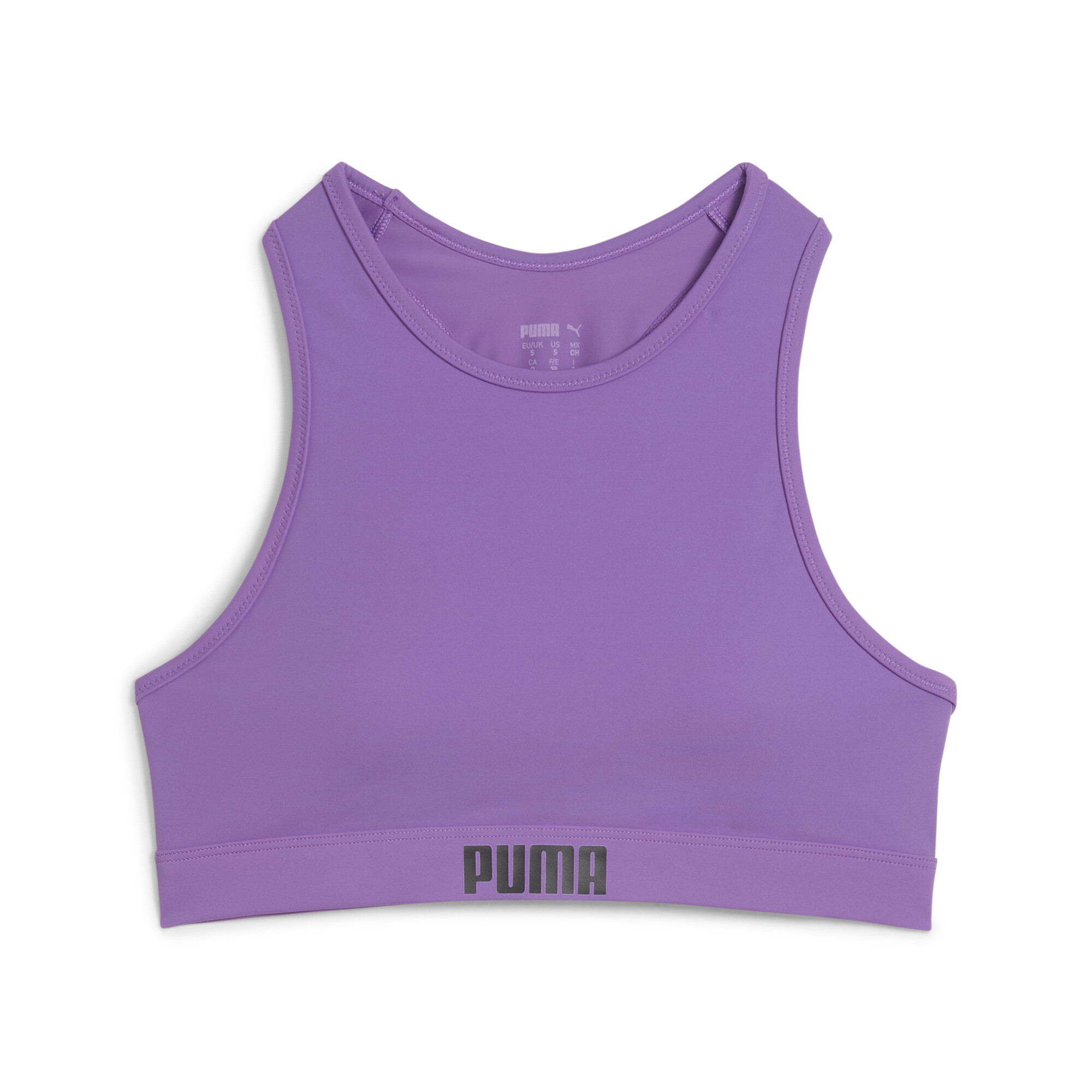 Women's PUMA Swim Racerback Top In Purple, Size XL