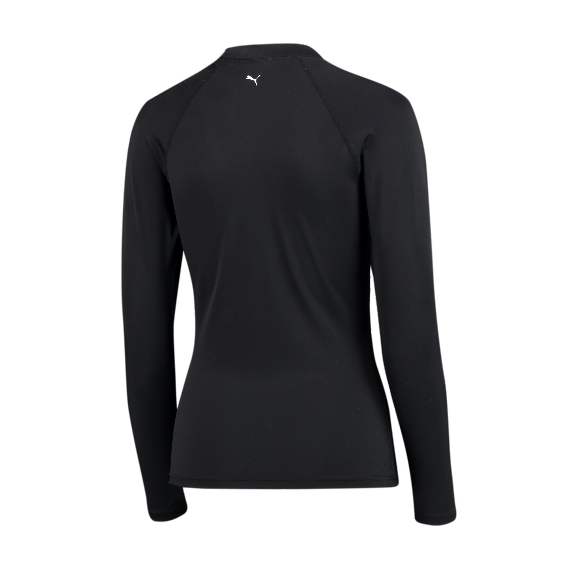 Women's Puma Swim's Long Sleeve Rash Guard, Black, Size L, Women