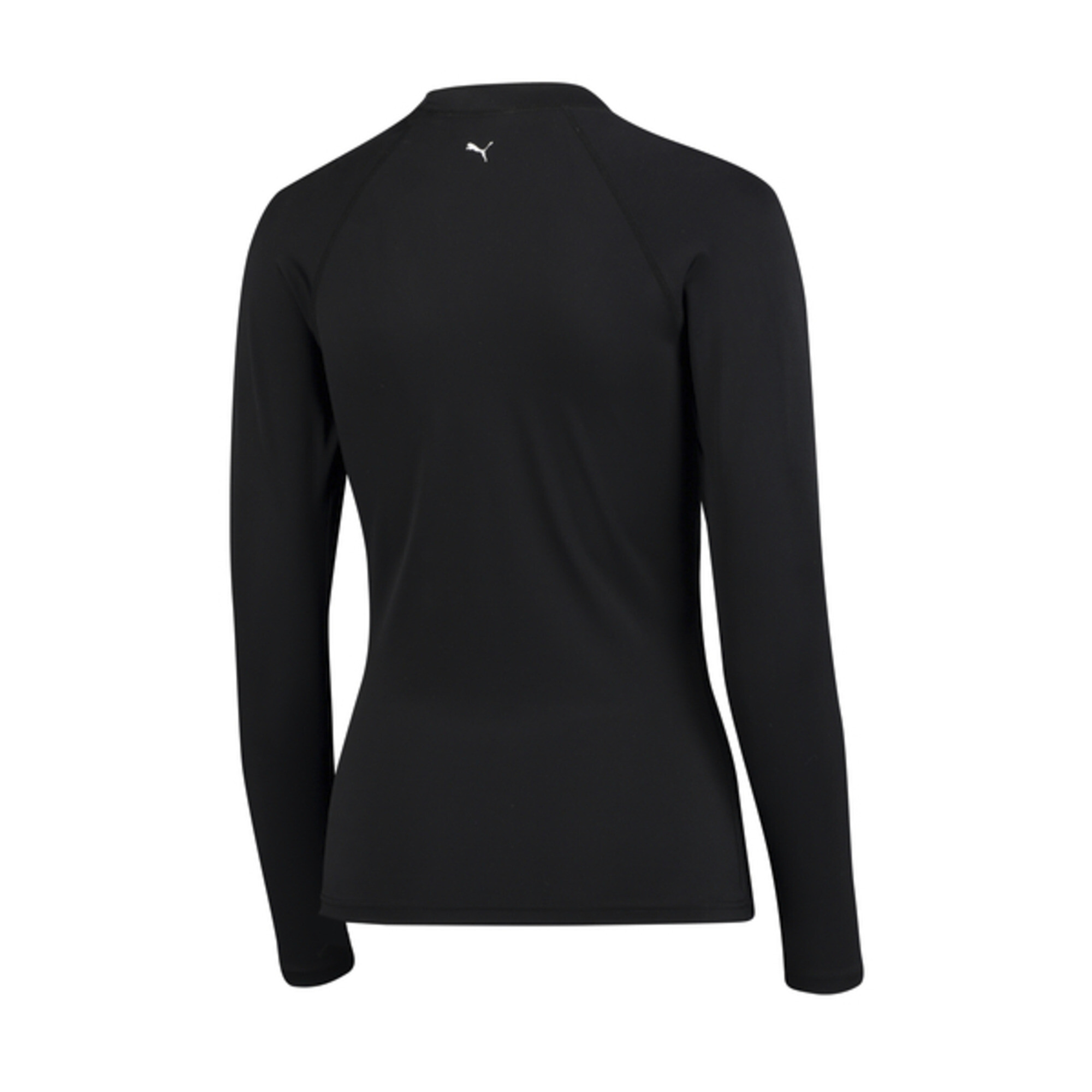 Women's PUMA Swim Long Sleeve Rash Guard In 10 - Black, Size Small