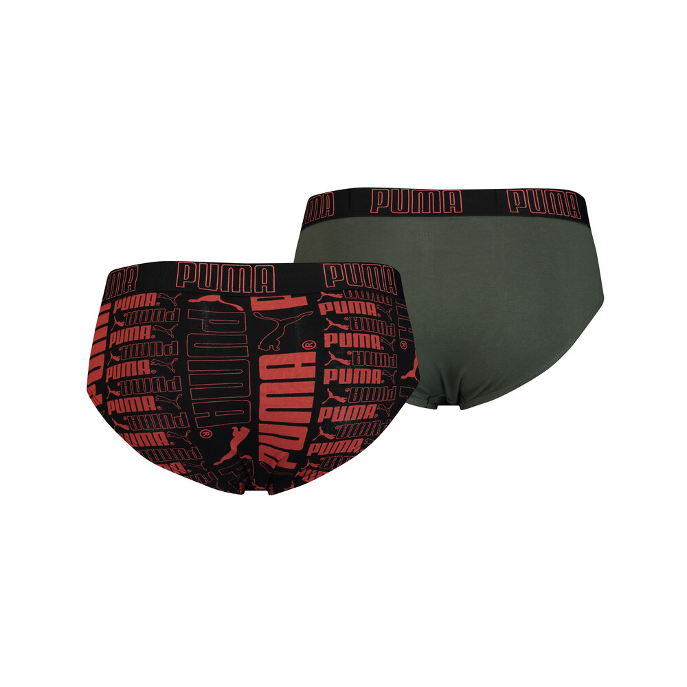 

PUMA - male - Мужское нижнее белье Printed Men's Briefs 2 Pack – Red / Green –, Серый