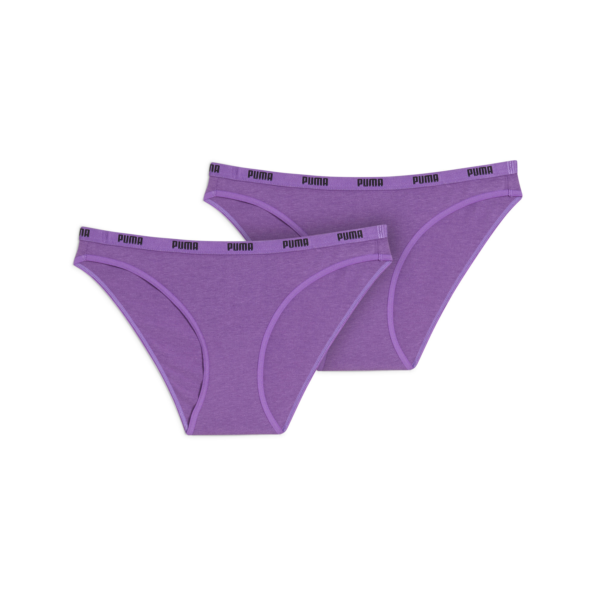 Licence Puma Damen Bikinislips Unterwäsche 2er-Pack | Purple | Größe: 2