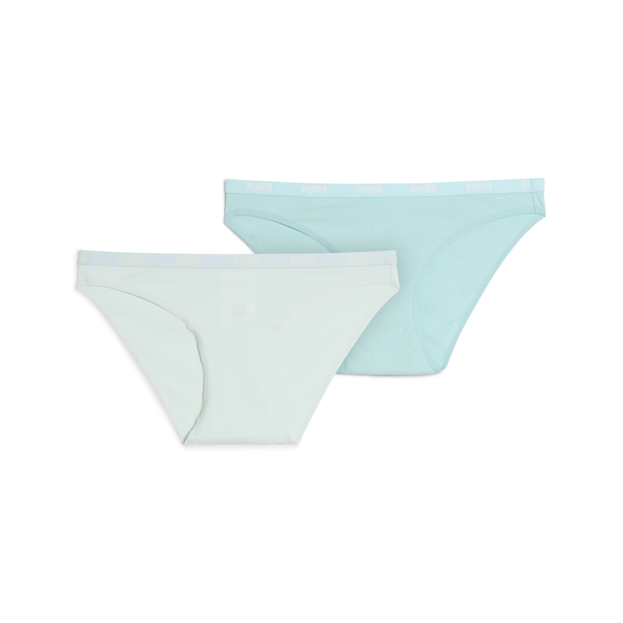 Licence Puma Damen Bikinislips Unterwäsche 2er-Pack | Mint Combo | Größe: 1