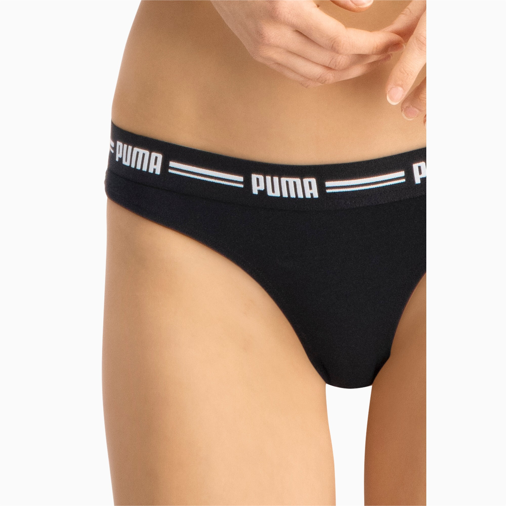 Women's Puma's String 2 Pack, Black, Size 4, Clothing