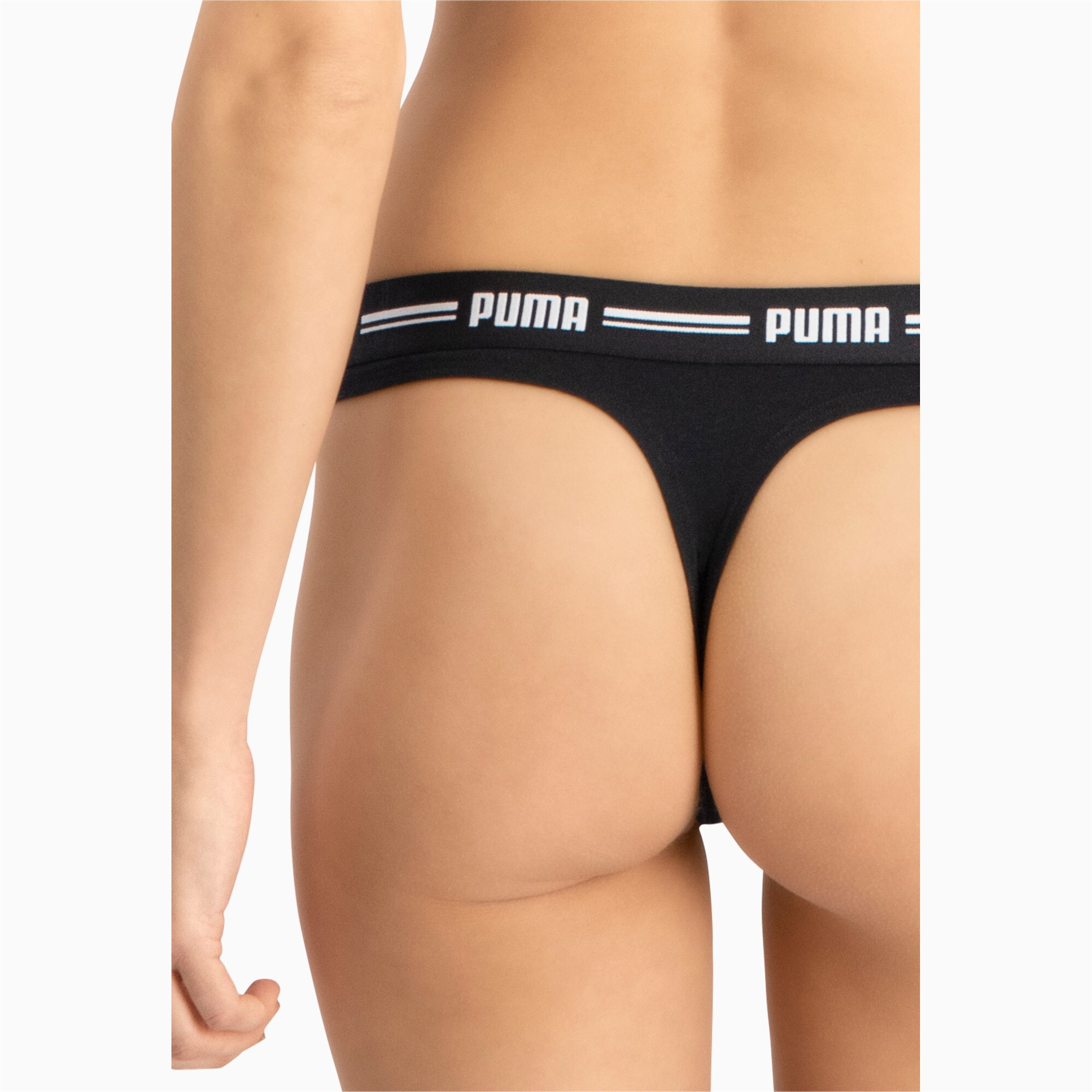 Women's Puma's String 2 Pack, Black, Size 4, Clothing