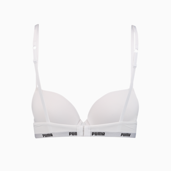 PUMA Women's Push-up Bra 1 Pack, white, large-MEX