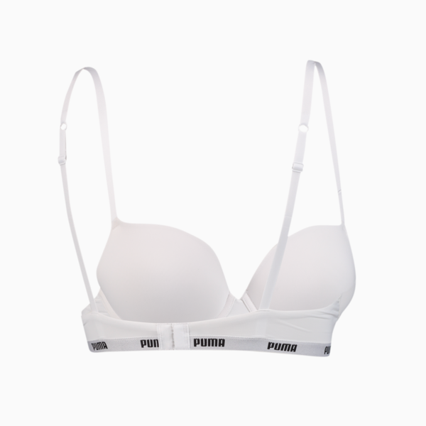 PUMA Women's Push-up Bra 1 Pack, white, large-MEX