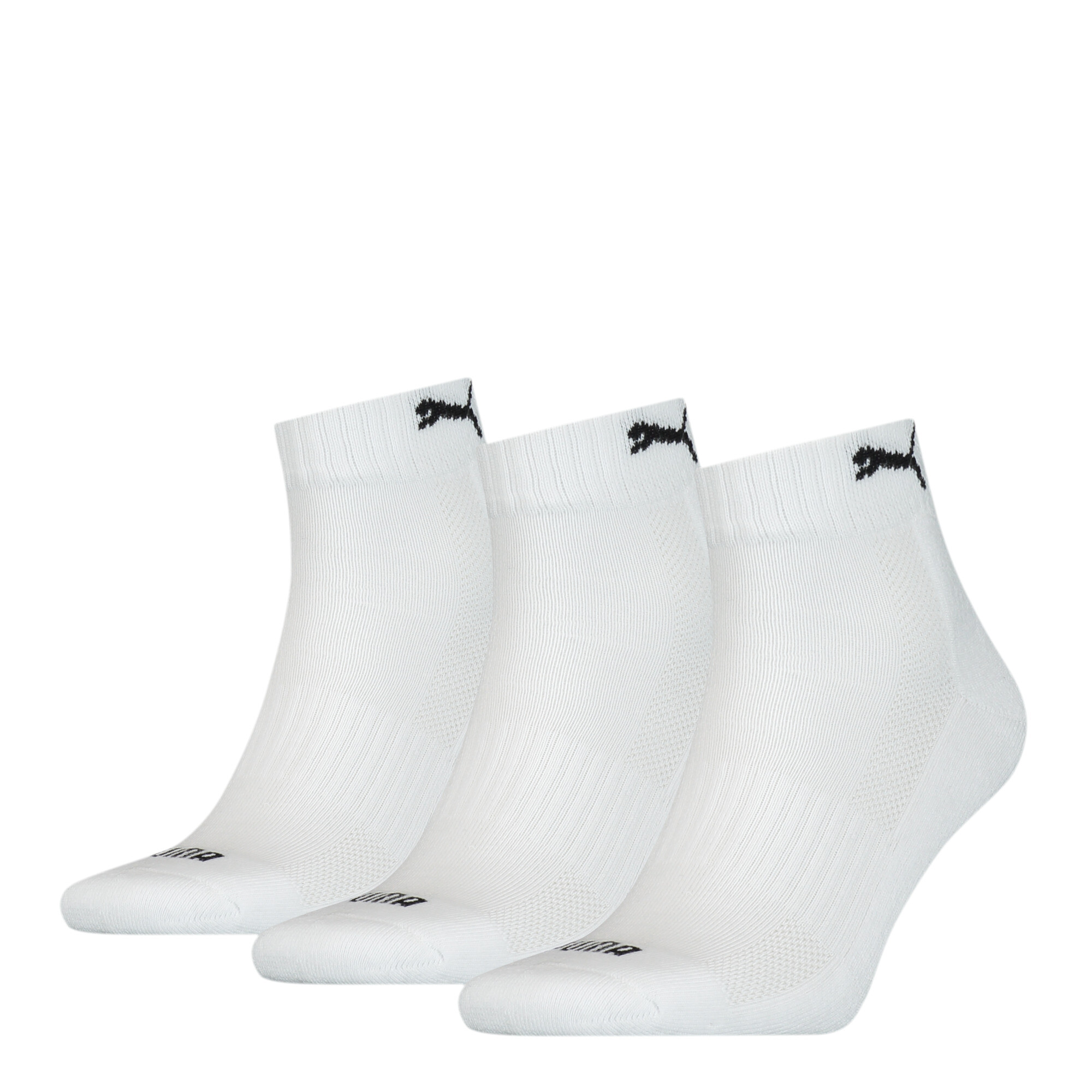 Licence Puma Cushioned Quarter-Socken 3er-Pack | White | Größe: 43-46