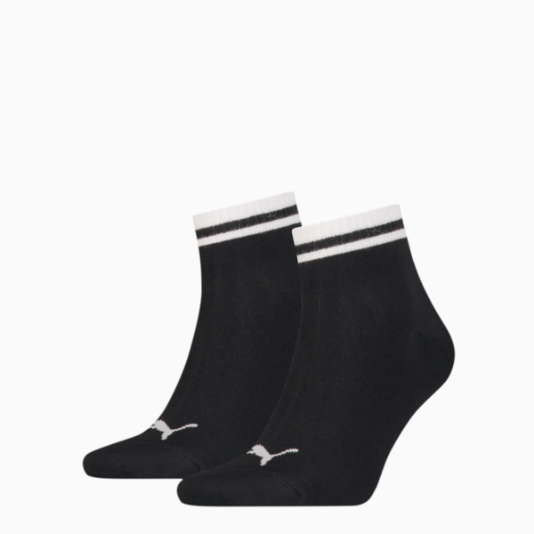 Medias tobilleras PUMA Heritage unisex, pack de 2 pares, black, large-ARG