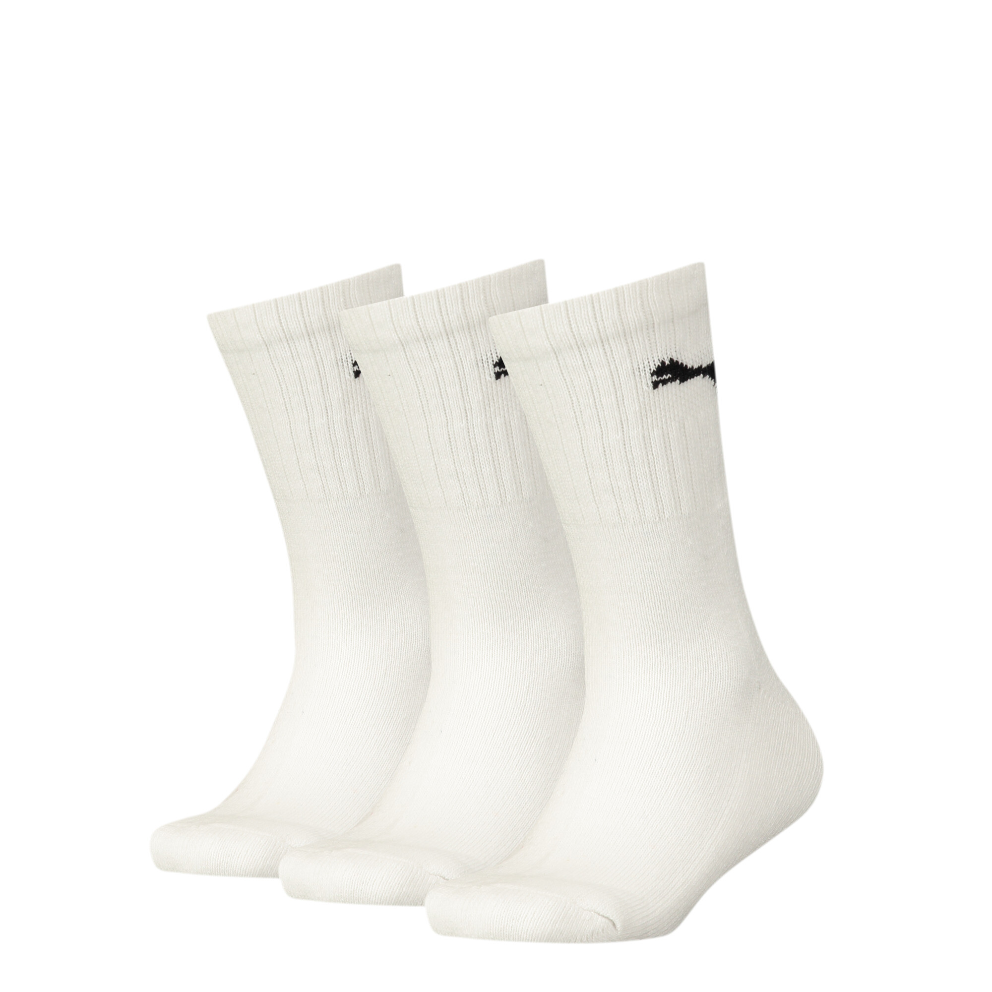 Puma Junior Sport Socks 3 Pack, White, Size 35-38, Clothing