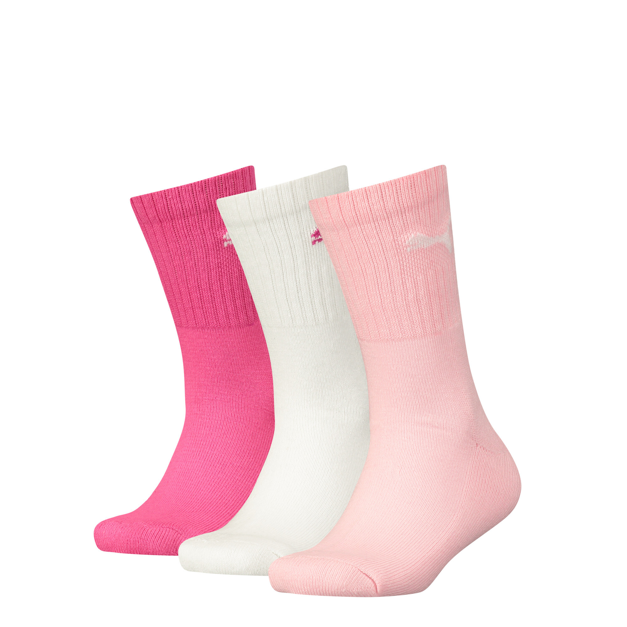 Puma Junior Sport Socks 3 Pack, Pink, Size 27-30, Kids