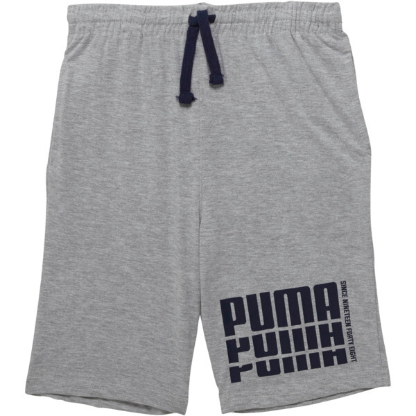 Boy’s Cotton Jersey Shorts JR | LIGHT HEATHER GREY | PUMA Boys Junior 8 ...