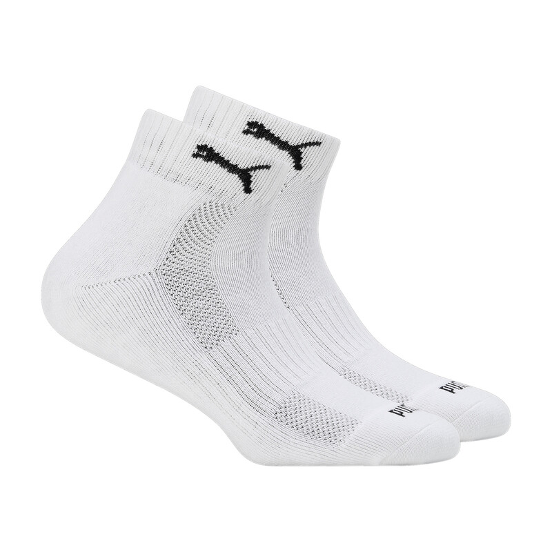 

PUMA Cushioned Unisex Quarter Socks Pack Of 2, White