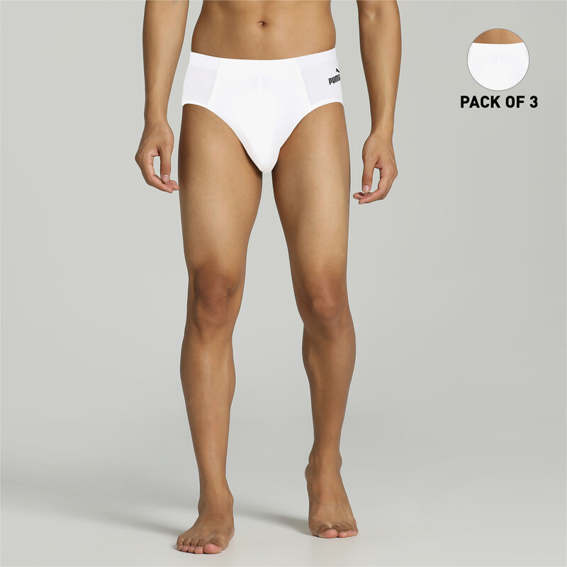 

Men's PUMA Stretch Basic Brief Pack Of 2, White