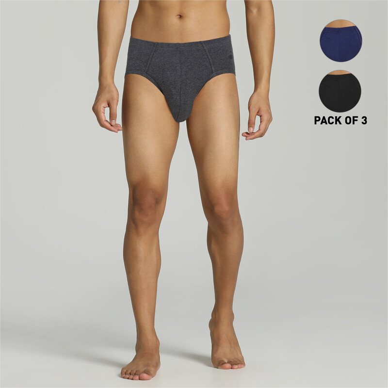 

Men's PUMA Stretch Basic Brief Pack Of 2, Black/gray/purple