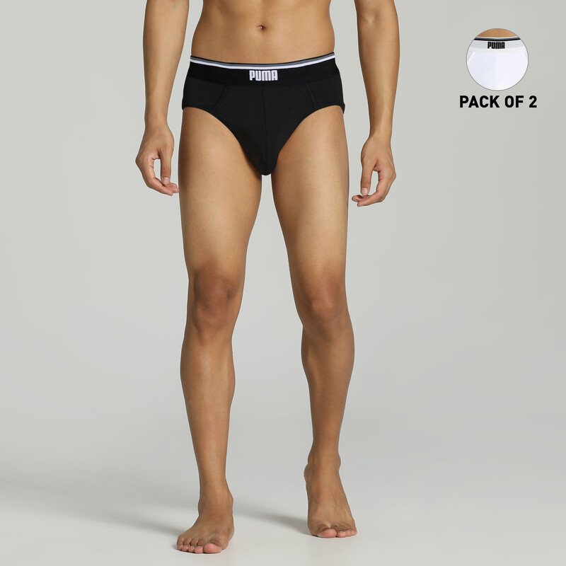 

Men's PUMA Stretch Brief CWB Pack Of 2, White/black