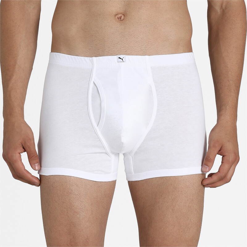 

Men's PUMA Basic Plain Trunk Pack Of 2, White/black/blue