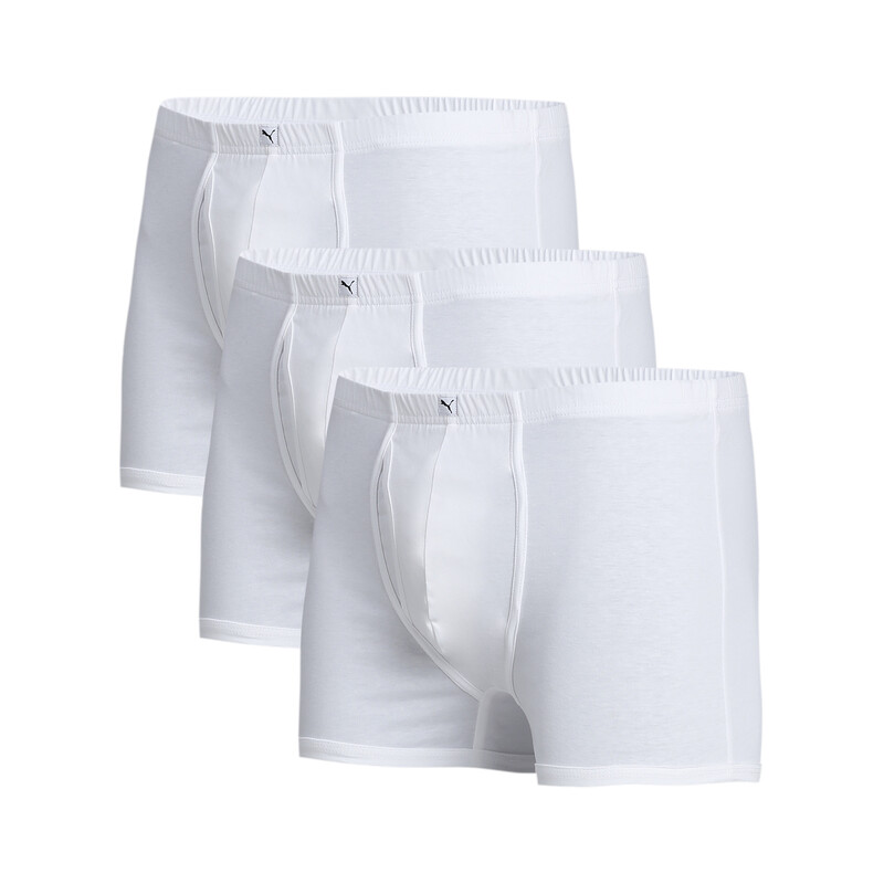 Men's PUMA Basic Plain Trunk Pack Of 3, White