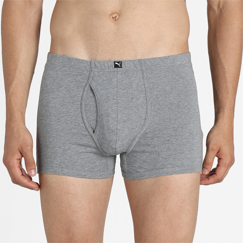 

Men's PUMA Basic Plain Trunk Pack Of 3, Black/gray