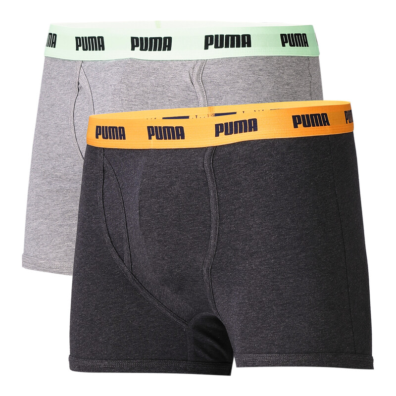 

Men's PUMA Stretch Elastic Waitsband Trunk Pack Of 2, Gray