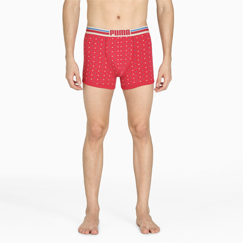 

Men's PUMA Stretch Polka Trunk Pack Of 2, Red/purple