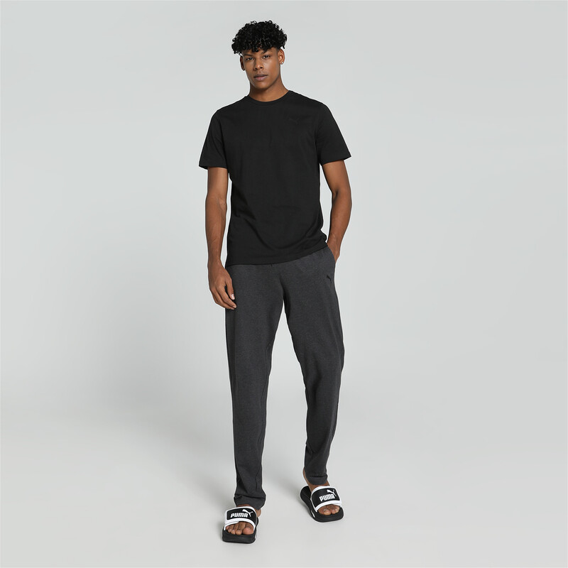 Men's PUMA Basic T-shirt & Joggers Set in Black/Gray size M