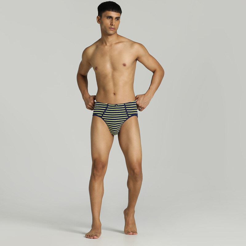 

Men's PUMA Basic Design Brief Pack Of 3, Yellow