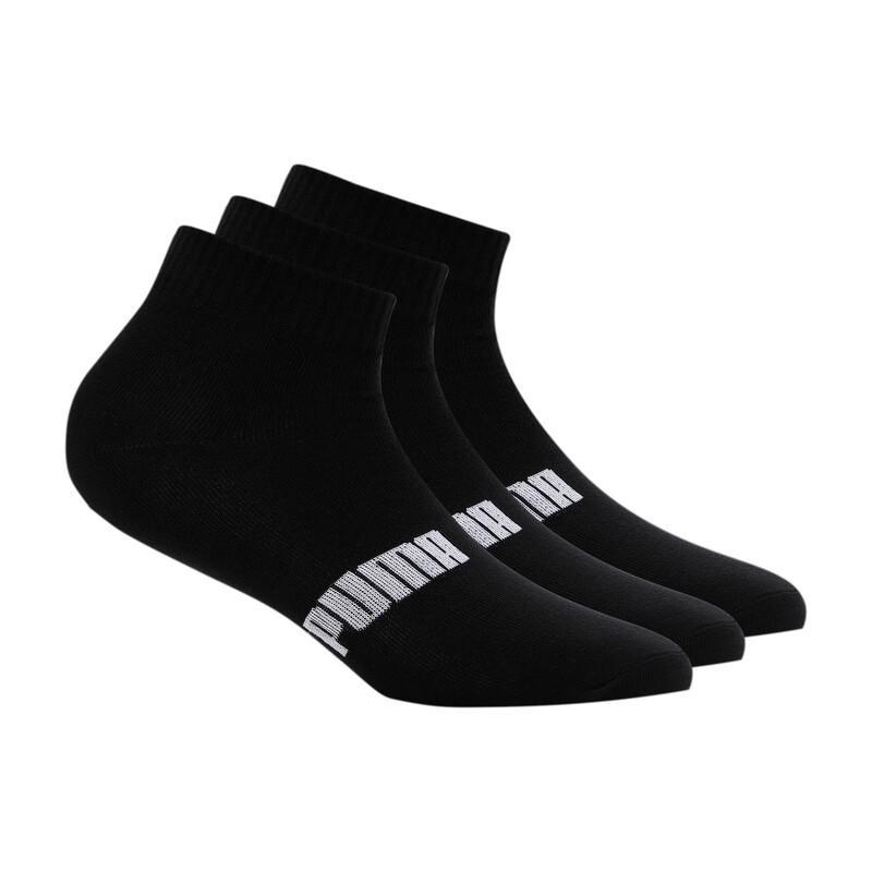 

PUMA Unisex Quarter Socks Pack Of 3, White/black
