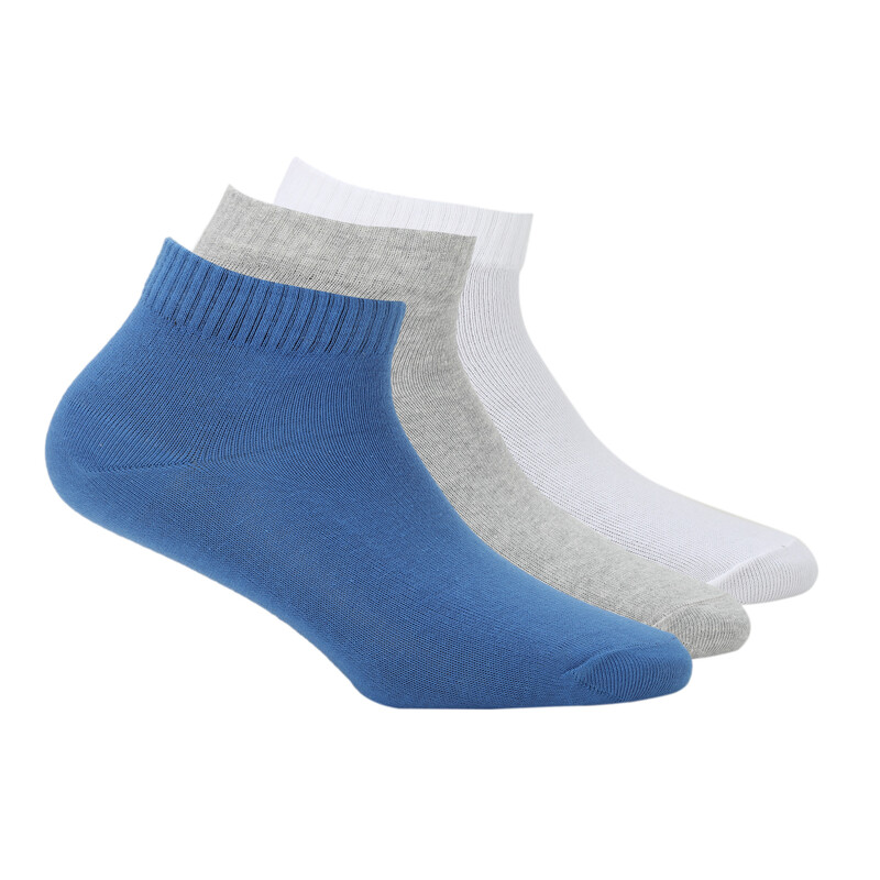 

PUMA Unisex Quarter Socks Pack Of 3, White/black/gray