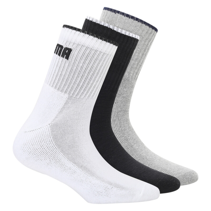 

PUMA Sport Unisex Socks Pack Of 3, White/black/gray