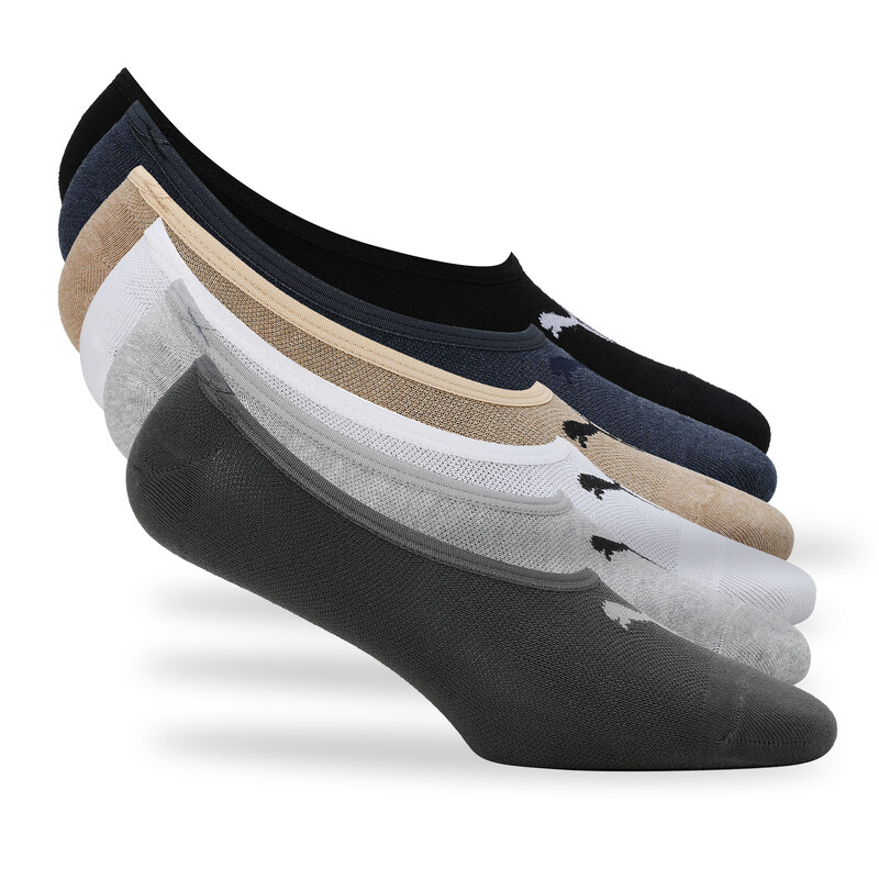 

PUMA Footie Unisex Socks Pack Of 6, Gray/blue