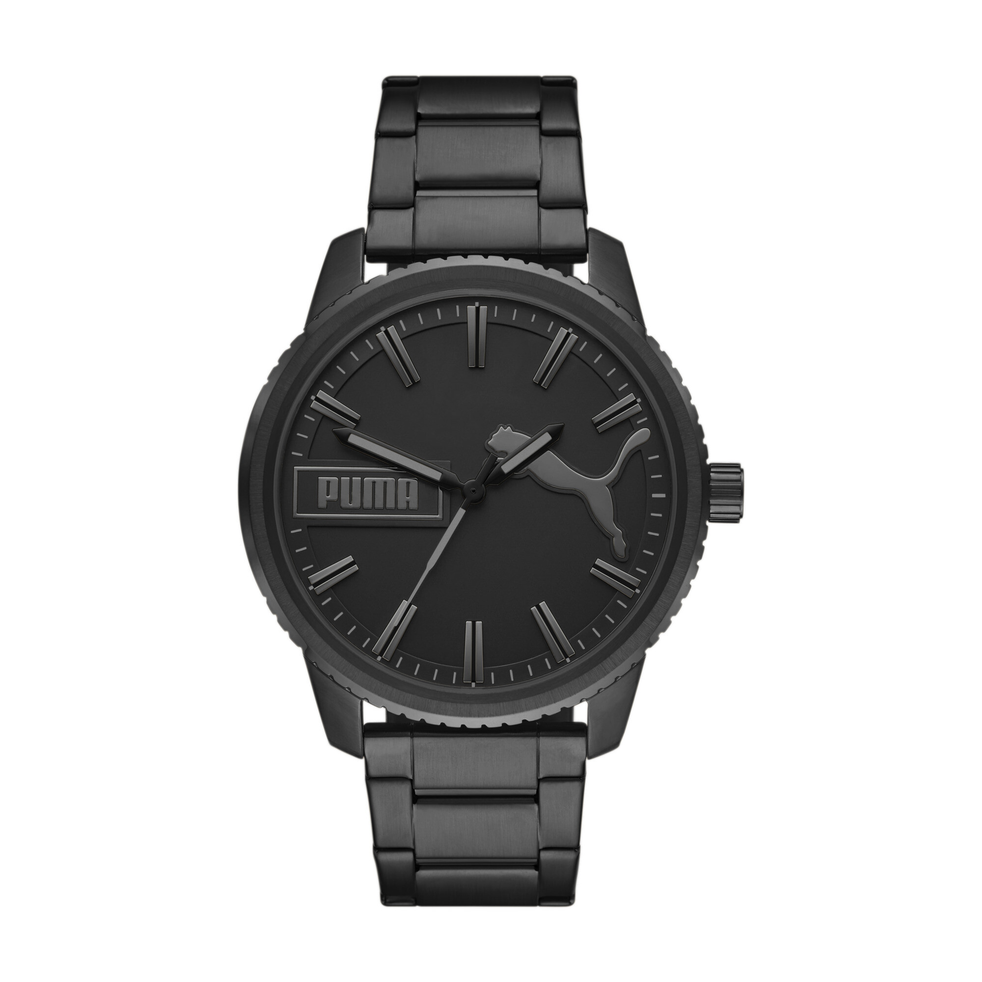 Puma Ultrafresh Three-Hand Black-Tone Stainless Steel Watch, Watch