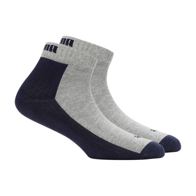 

PUMA Multi-Sport Quarter Unisex Socks Pack Of 2, Gray/purple