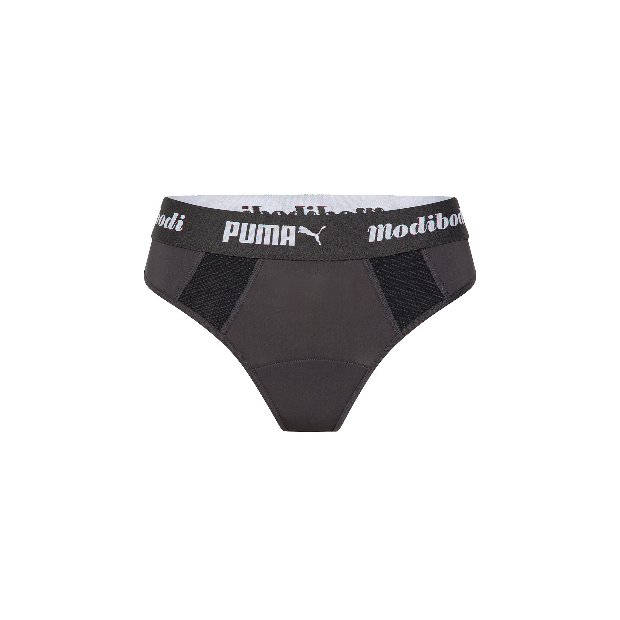 Women's Puma X Modibodi Active Thong (Super-Light), Black, Size XXL, Clothing