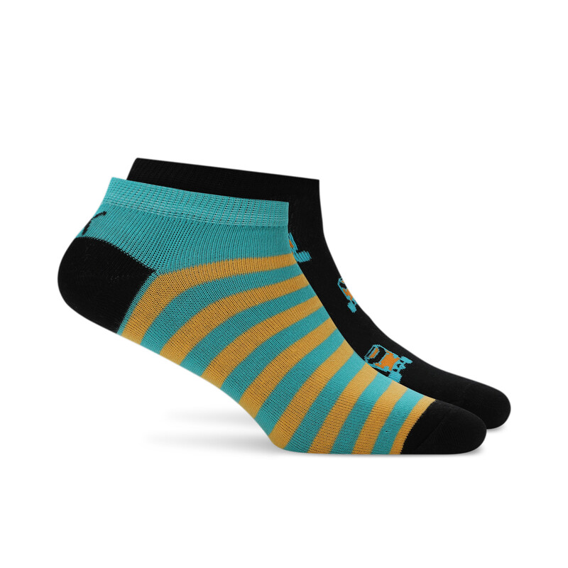 

PUMA Graphic Kid's Sneaker Socks Pack Of 2, Black/blue