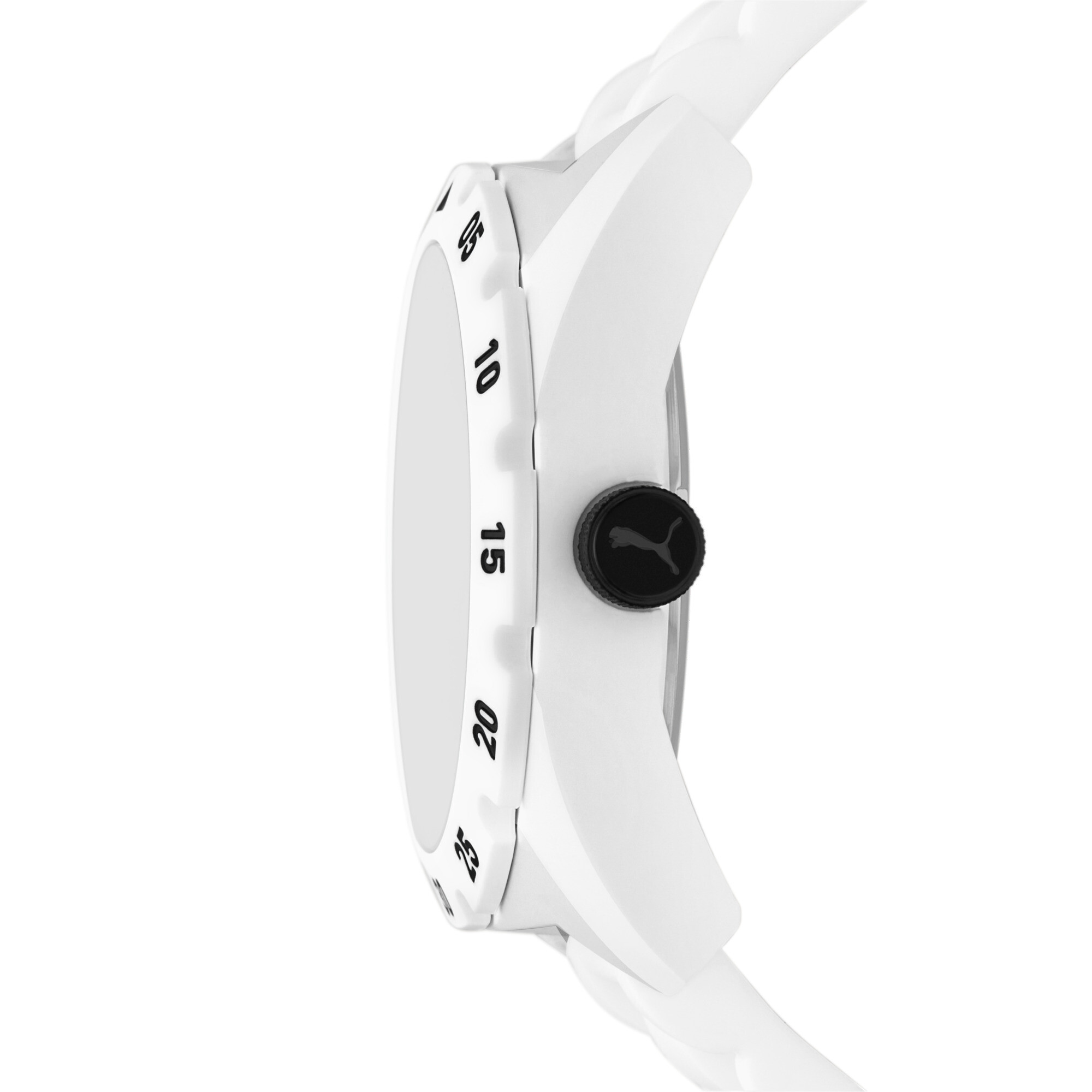 Men's Puma Street V2 Three-Hand Date White Silicone Watch, Watch