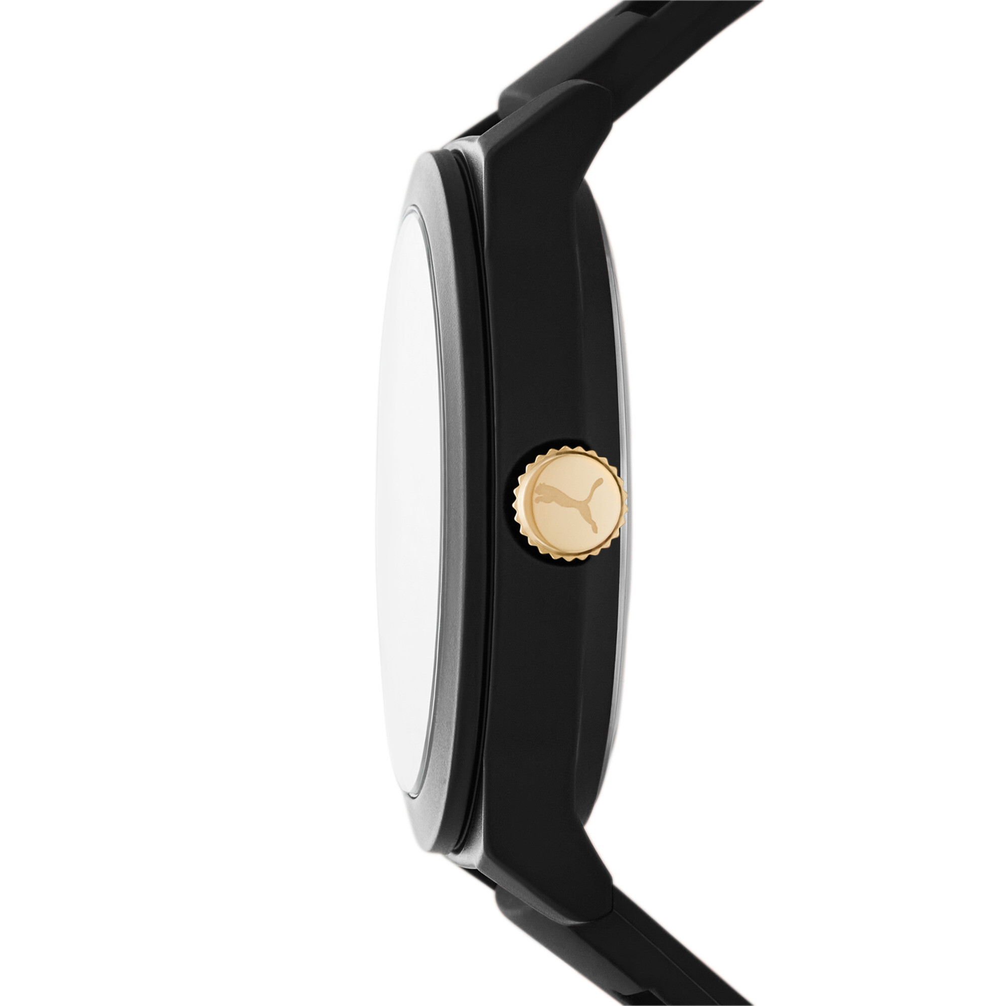 Men's Puma 5 Three-Hand Black Silicone Watch, Watch