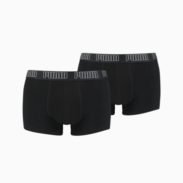 PUMA Basic Men's Trunks 2 Pack, black, large-ZAF