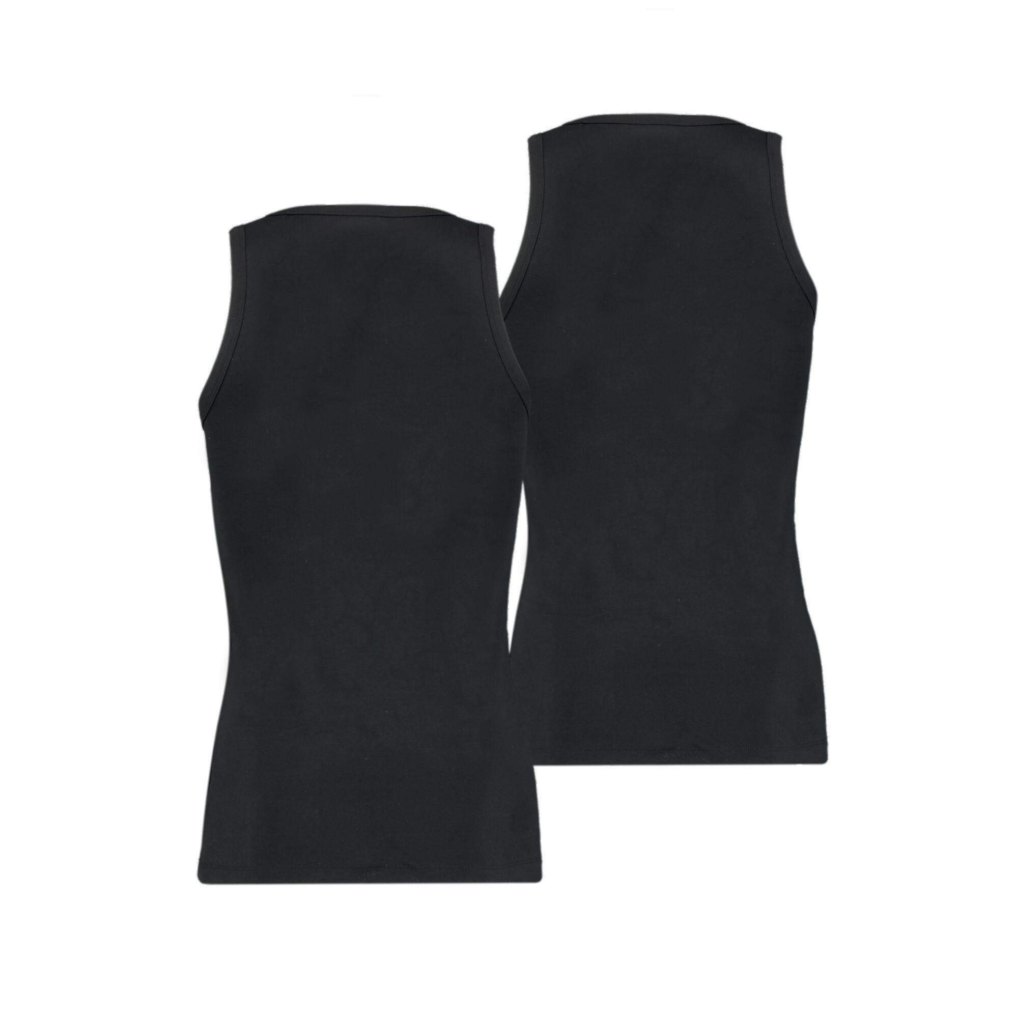 Regular fit tanktop van katoen in een set van 2 stuks