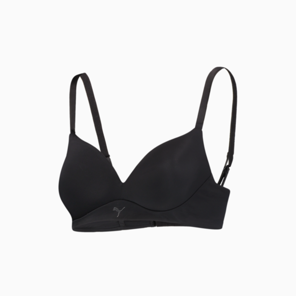 PUMA Women's Soft Padded Bra 1 Pack, black, large-MEX