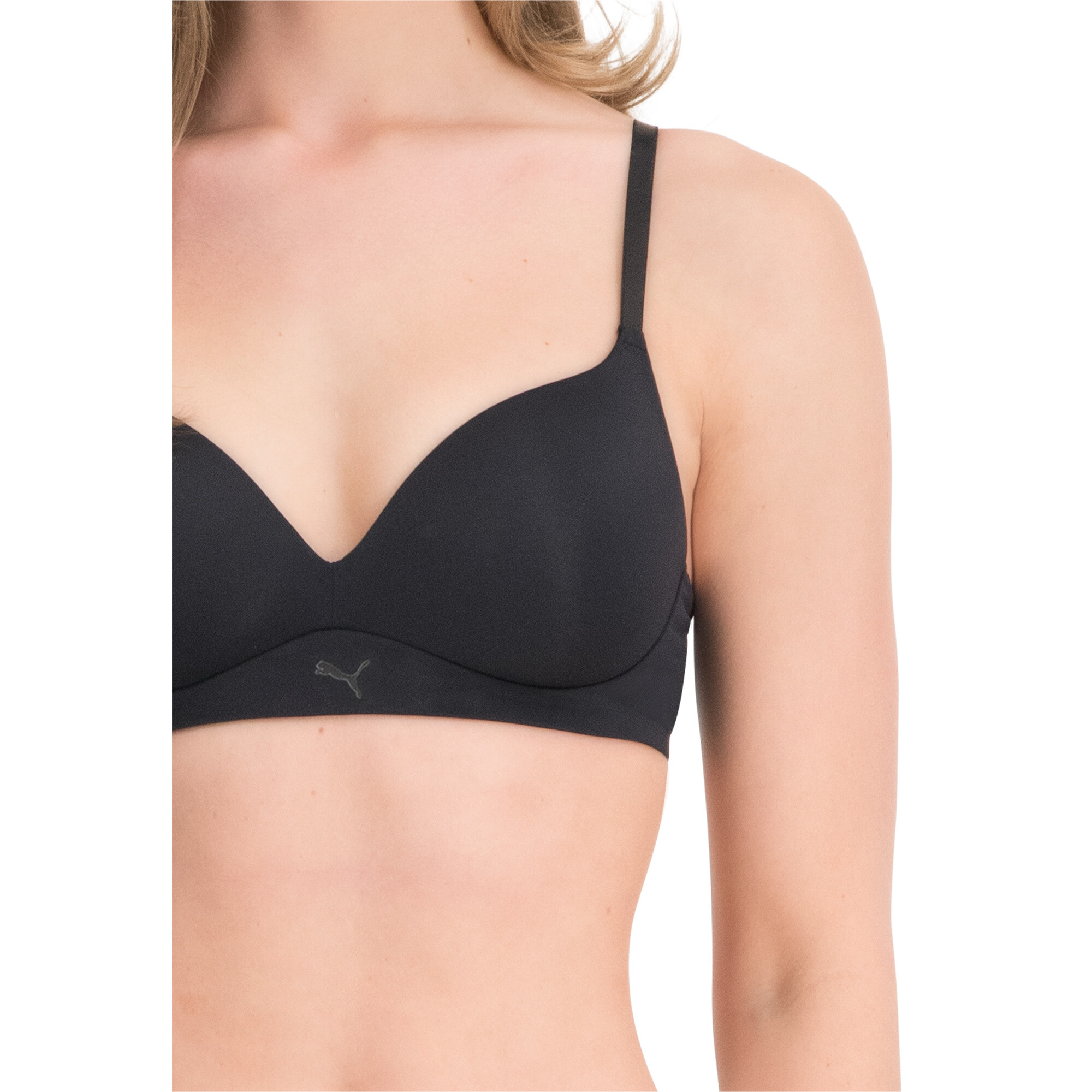 Women's Puma's Soft Padded Bra 1 Pack, Black, Size 34A, Clothing