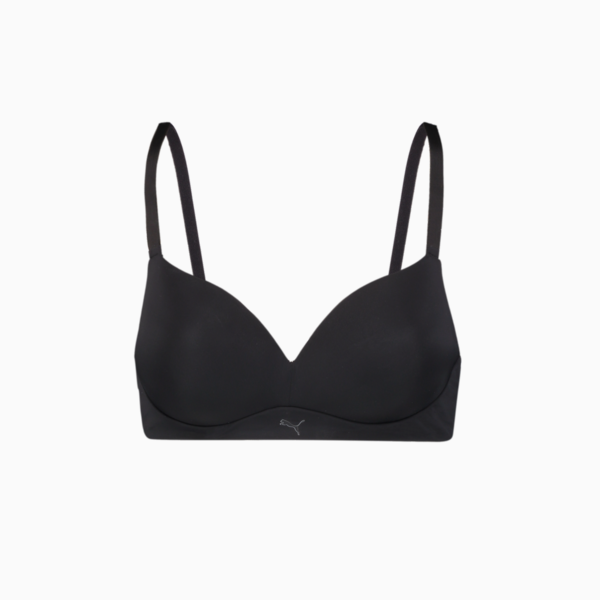 PUMA Women's Soft Padded Bra 1 Pack, black, large-MEX