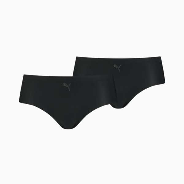 PUMA Women's Seamless Hipster 2 Pack, black, large-MEX