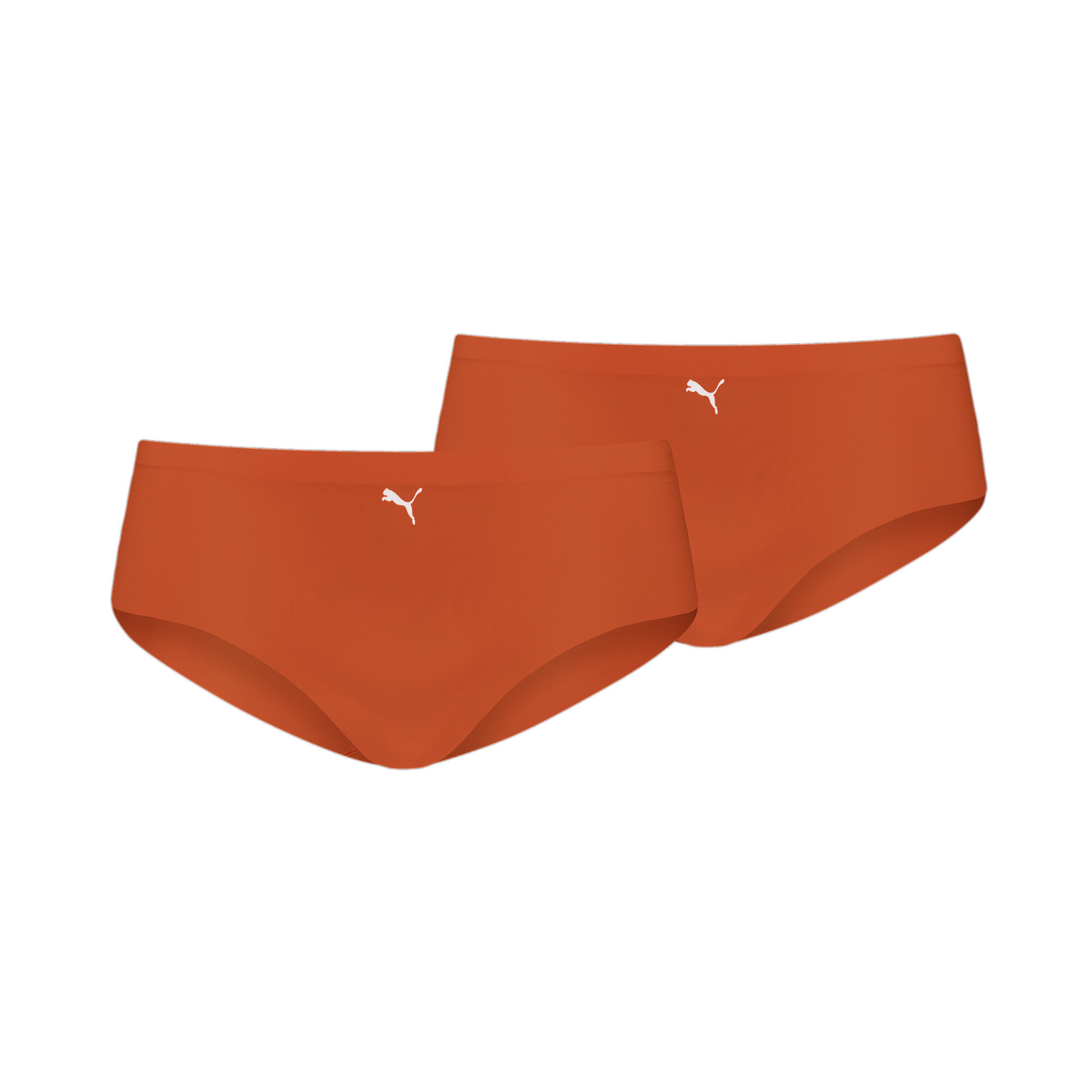 Women's Puma's Seamless Hipster Underwear 2 Pack, Orange, Size 3, Clothing