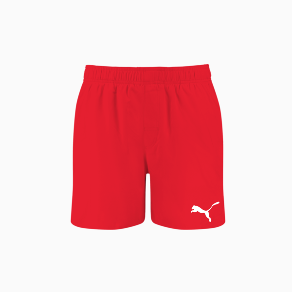 PUMA Swim Men's Mid Shorts, red, large-MEX